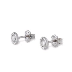 Pair of Single Stone Diamond Stud Earrings