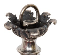 A Pair Of Six-Branch Silver-Plated Bronze Chandeliers, Marks From Perry And Co