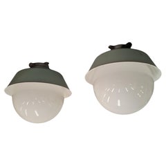 A pair of Sizable Paavo Tynell Outdoor / Indoor Industrial style lamps, Idman