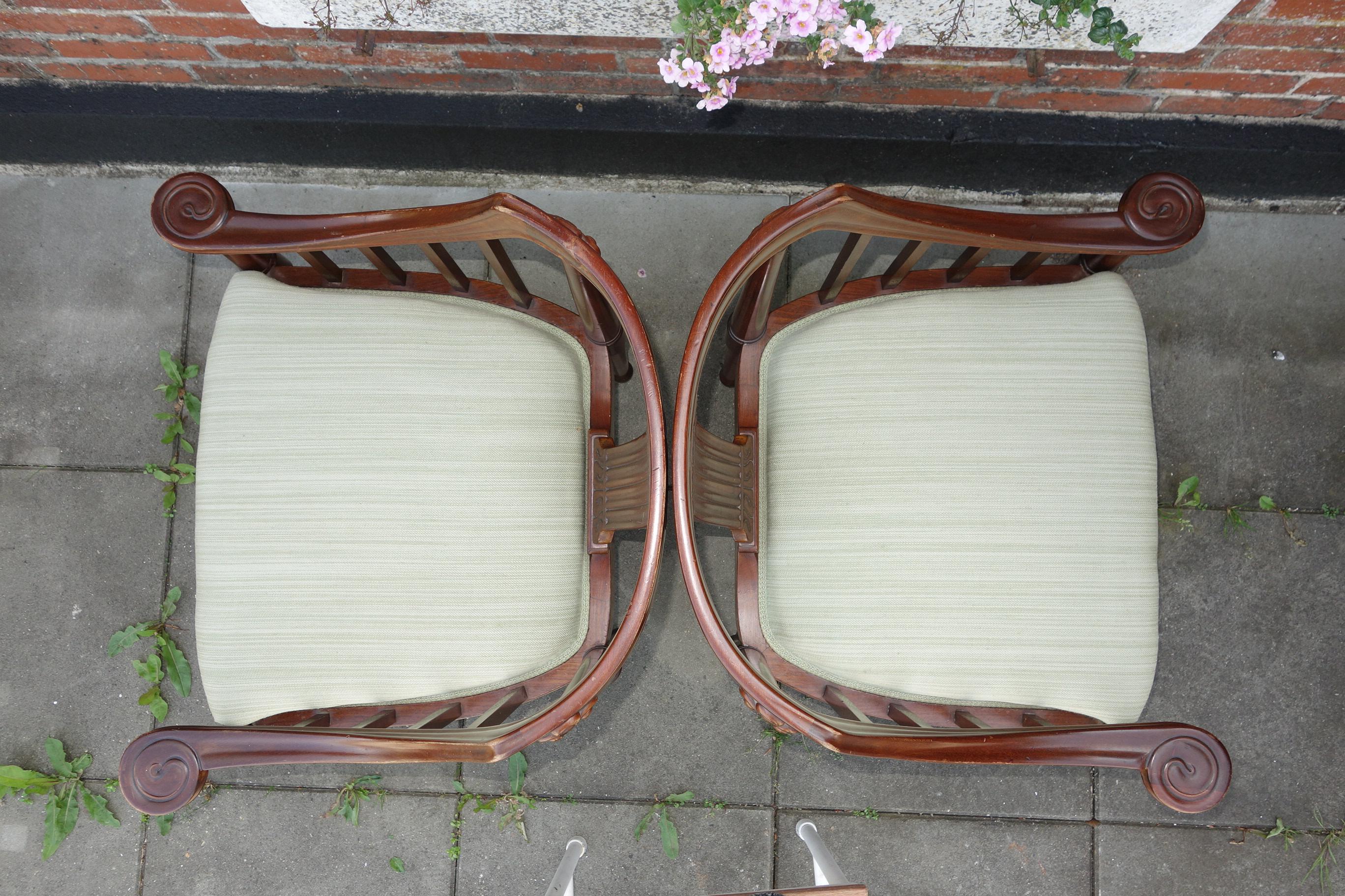 Pair of Skønvirke ‘1910’ Chairs by Johan Rohde In Good Condition For Sale In Vejle, DK