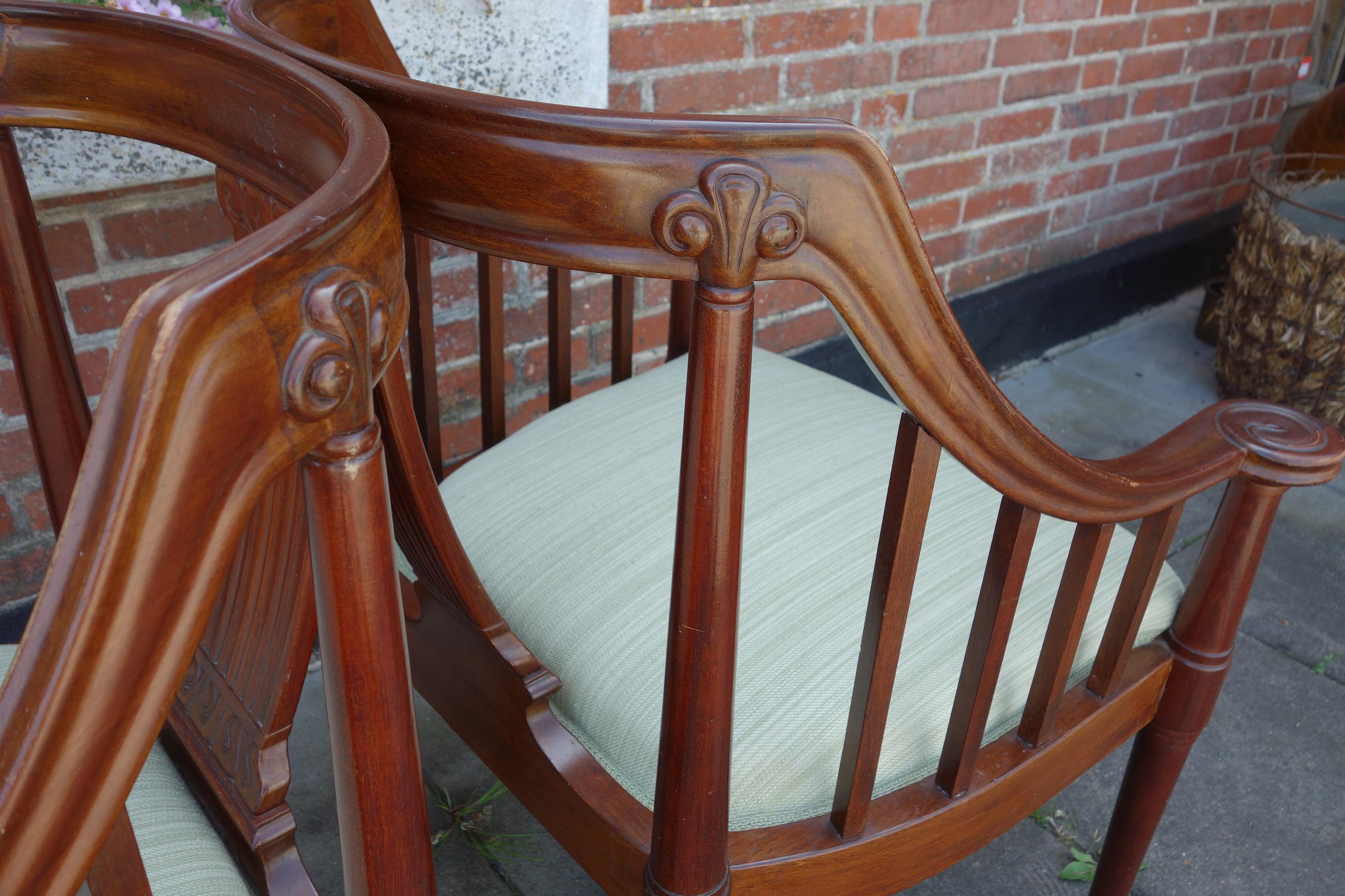 Mahogany Pair of Skønvirke ‘1910’ Chairs by Johan Rohde For Sale