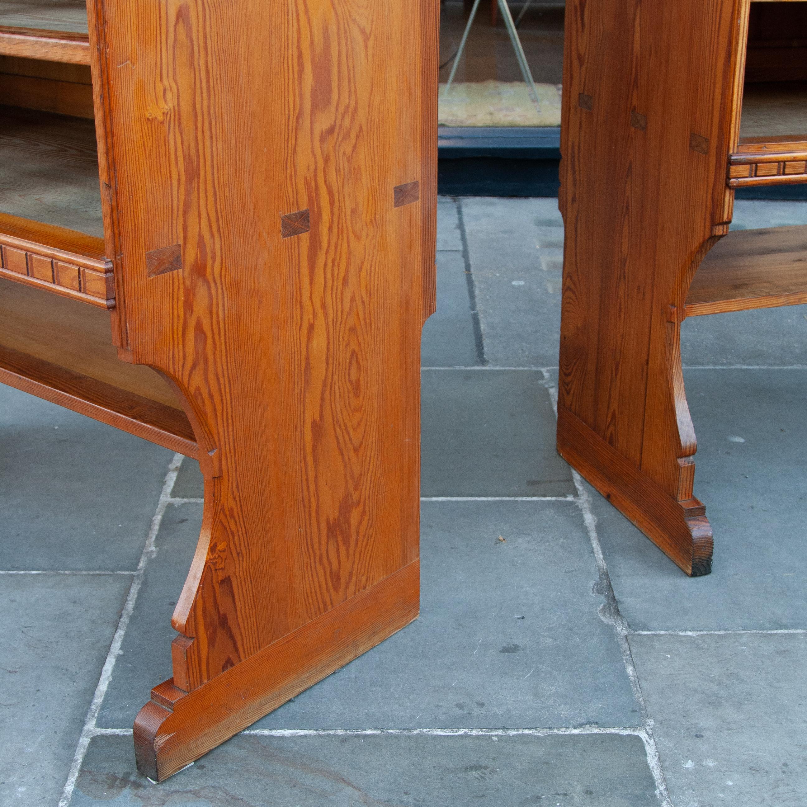 Pine Pair of Skønvirke Cabinets, by Martin Nyrop Denmark, 1900 For Sale