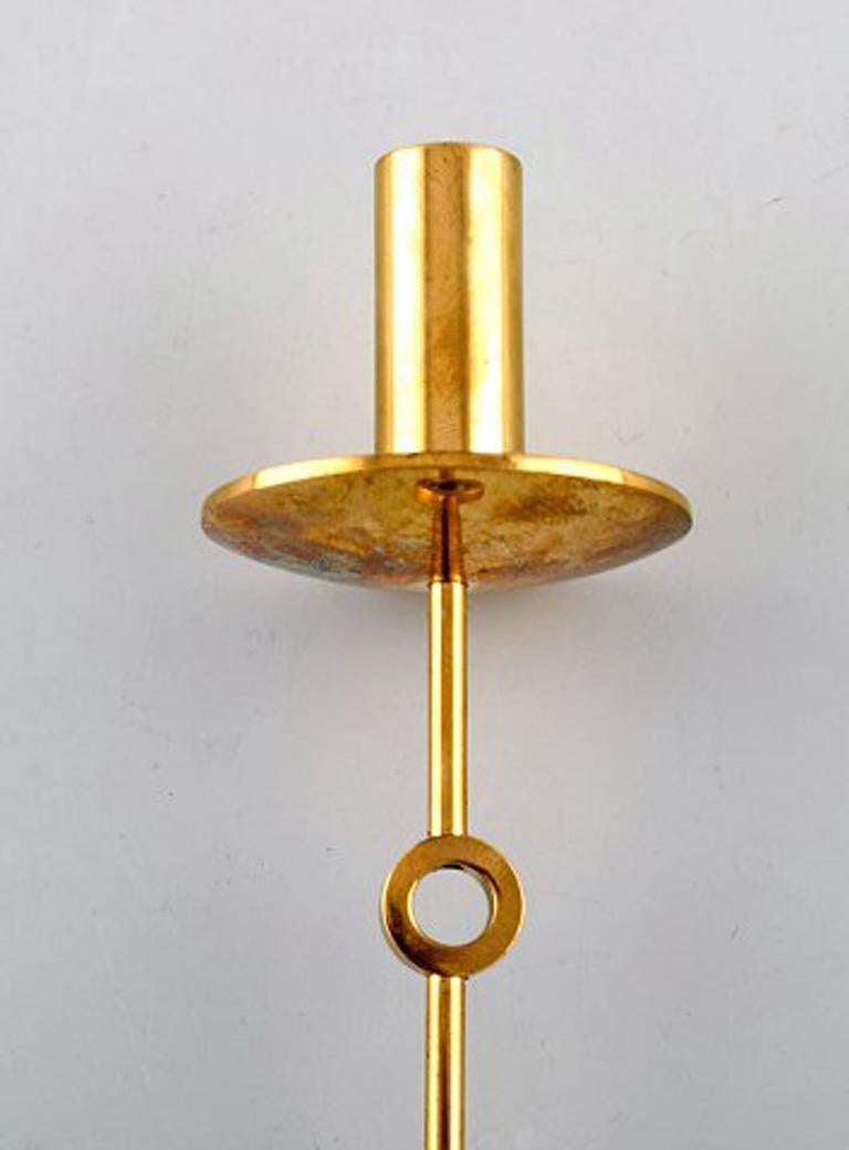 Pair of Skultuna, Sweden, Brass Candlesticks, Model 1607 In Excellent Condition In København, Copenhagen