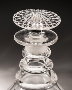 Pair of Slice and Flute Georgian Decanters