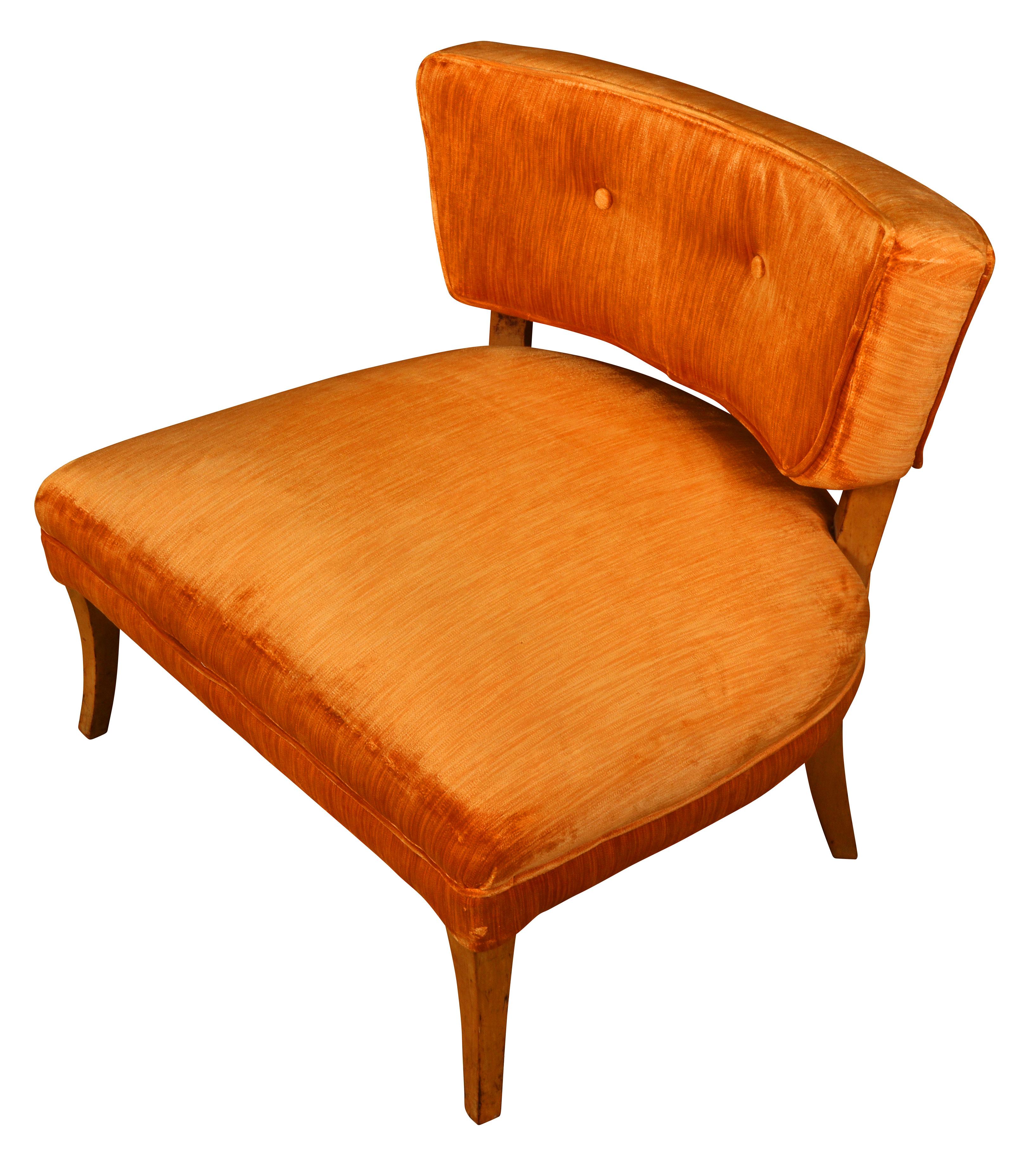 American Pair of Slipper Chairs Attributed to Billy Haines