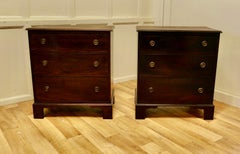 Pair of Small Georgian Style Mahogany Chest of Drawers