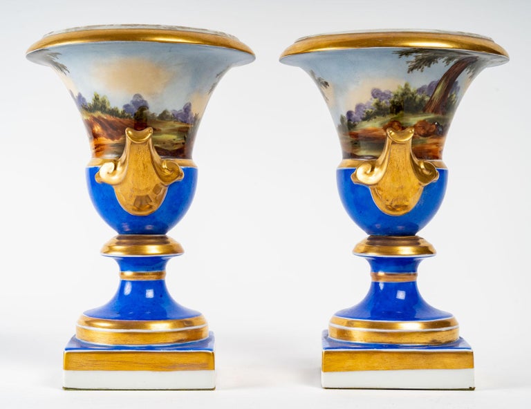 Pair of Small Medicis Vases For Sale at 1stDibs