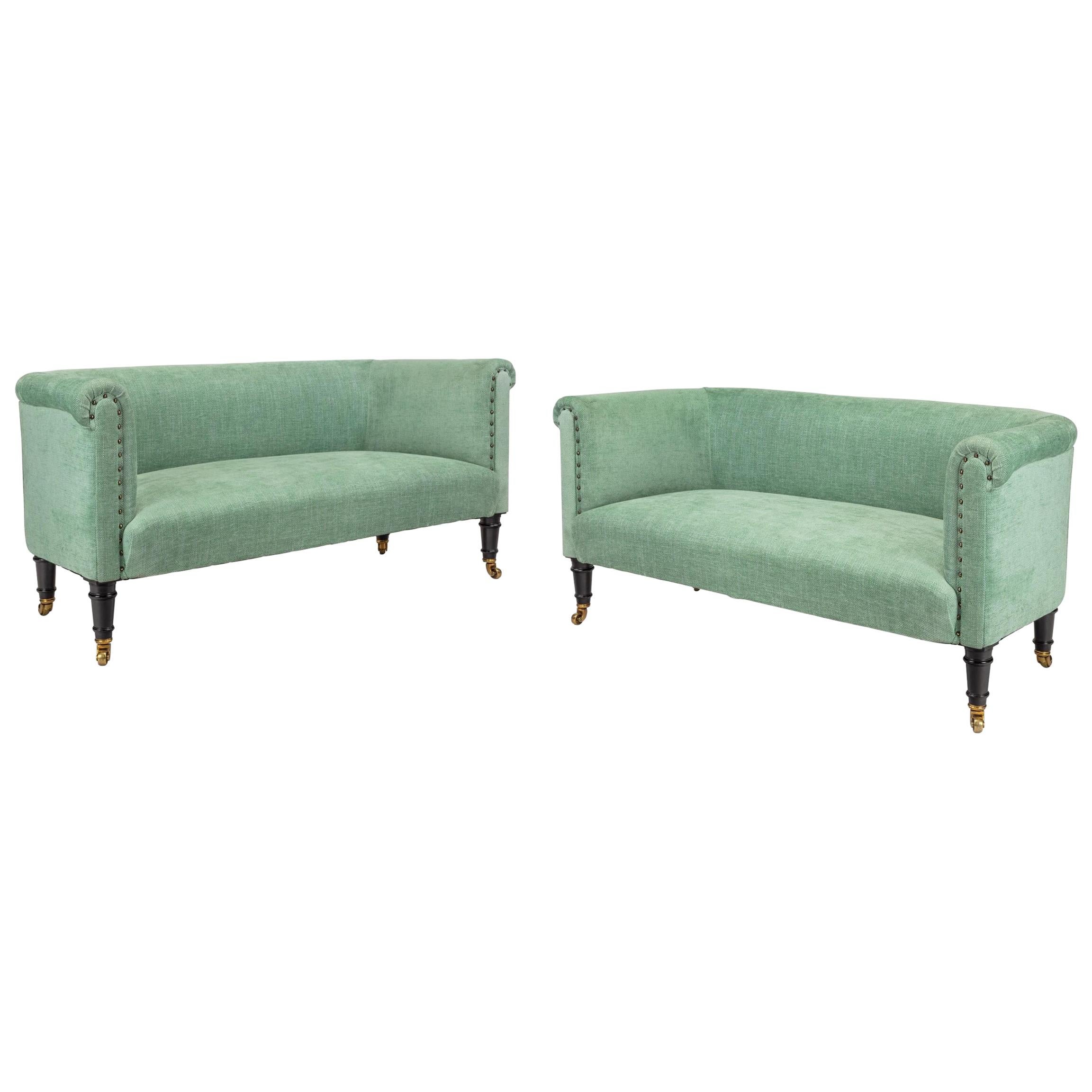 Pair of Small Victorian Window Sofas