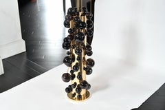 Pair of Smoky Bubble Rock Crystal Lamps by Phoenix