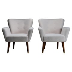Retro A Pair of Socialist Mid-Century Lounge Chairs