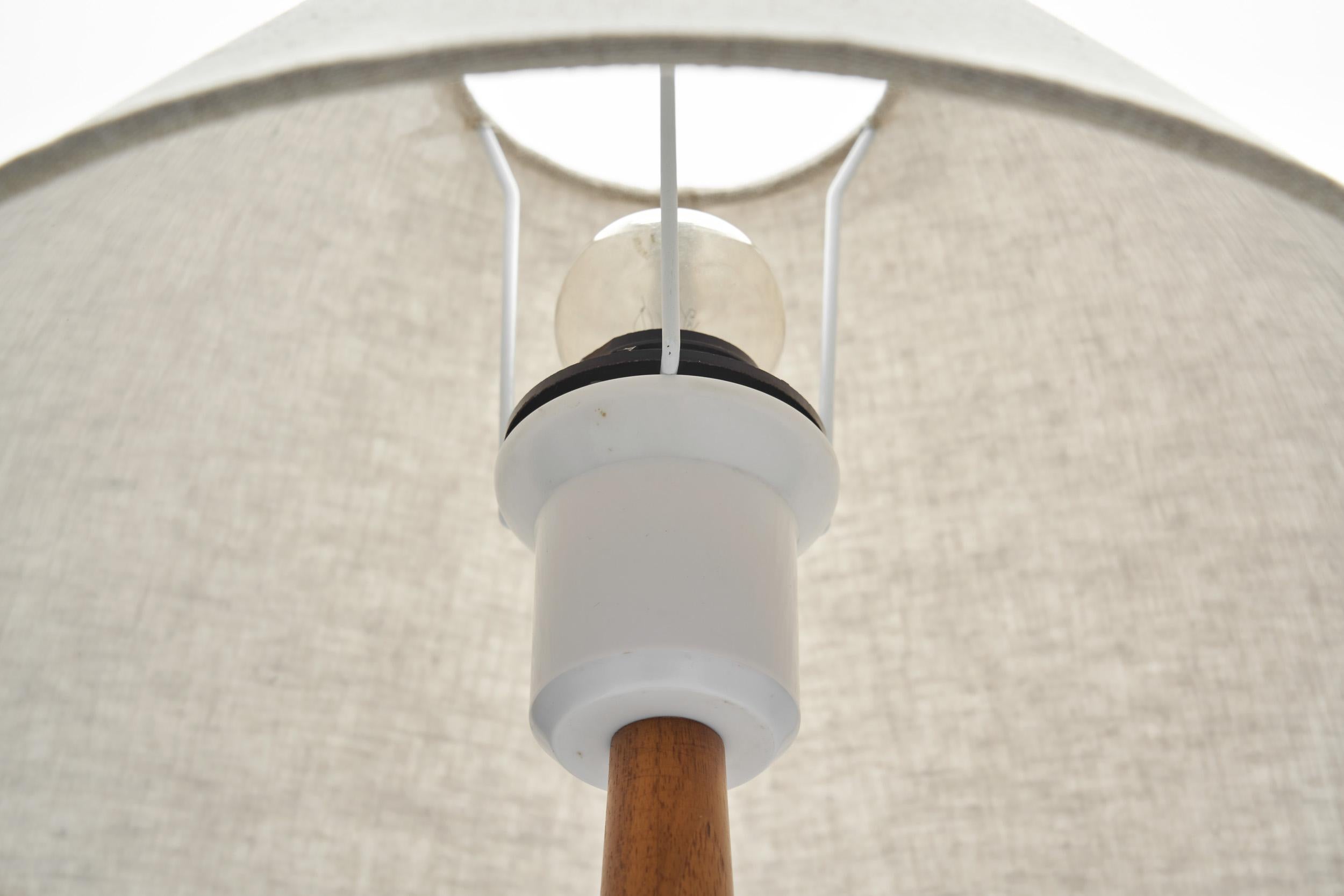 A Pair of Solid Wood Table Lamps by AB Stilarmatur Tranås, Sweden ca 1960s 6