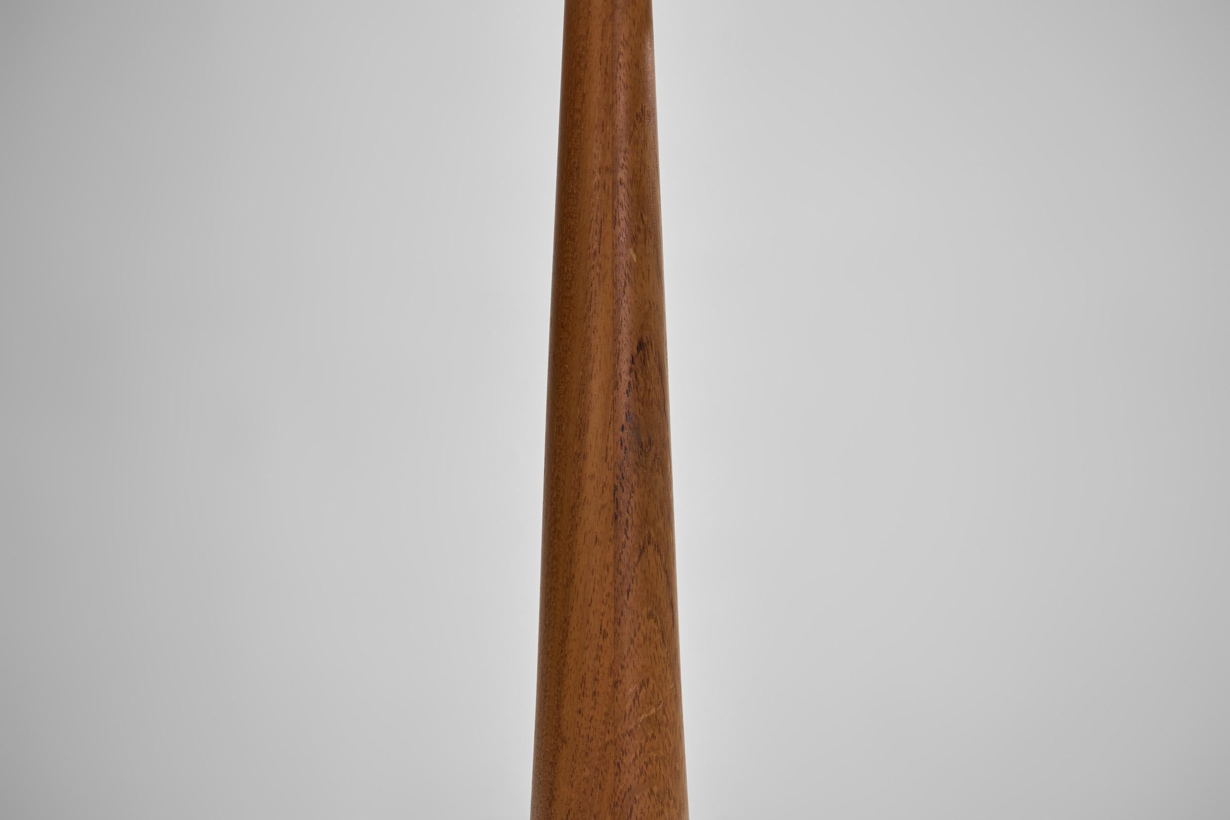 A Pair of Solid Wood Table Lamps by AB Stilarmatur Tranås, Sweden ca 1960s 8