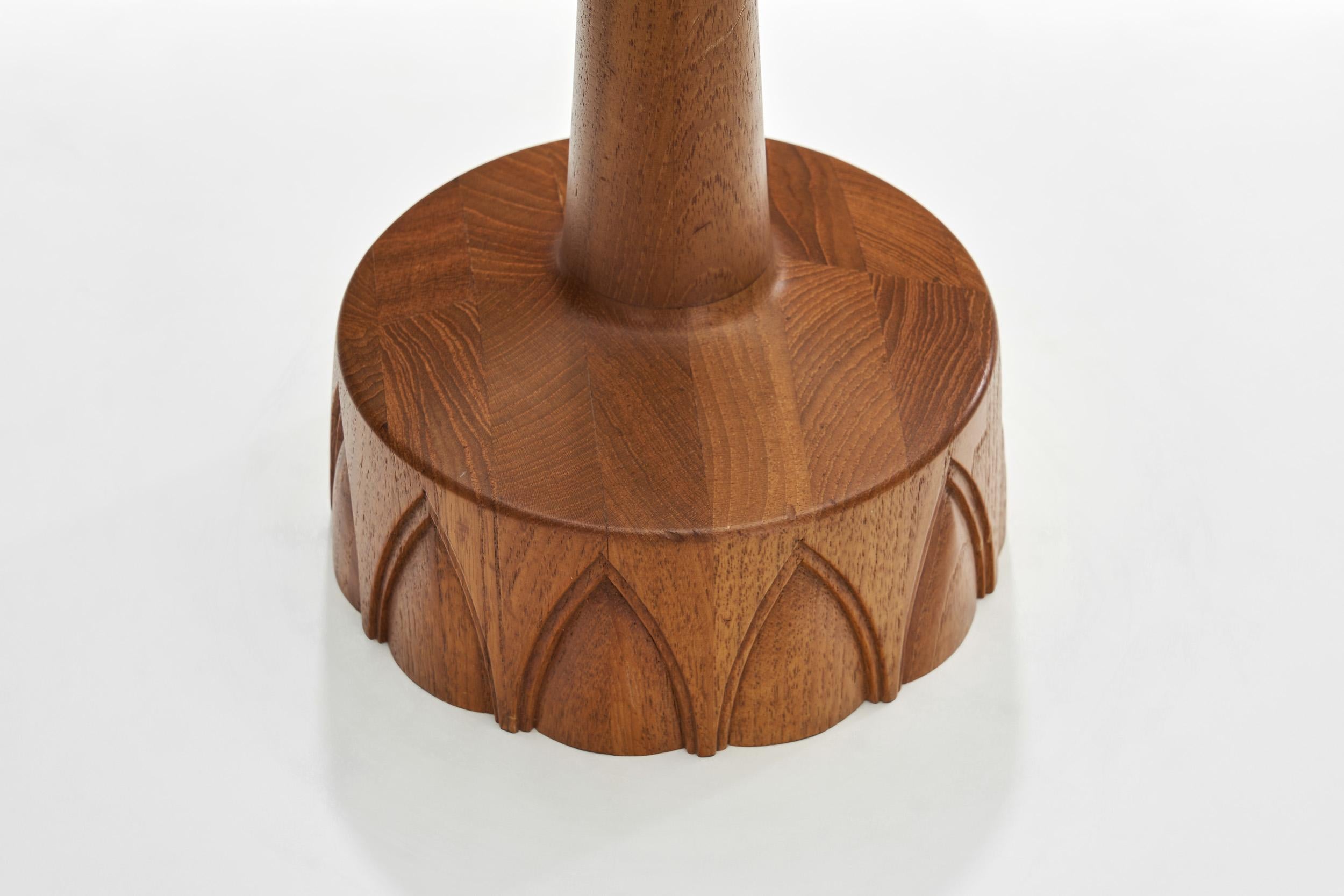 A Pair of Solid Wood Table Lamps by AB Stilarmatur Tranås, Sweden ca 1960s 9
