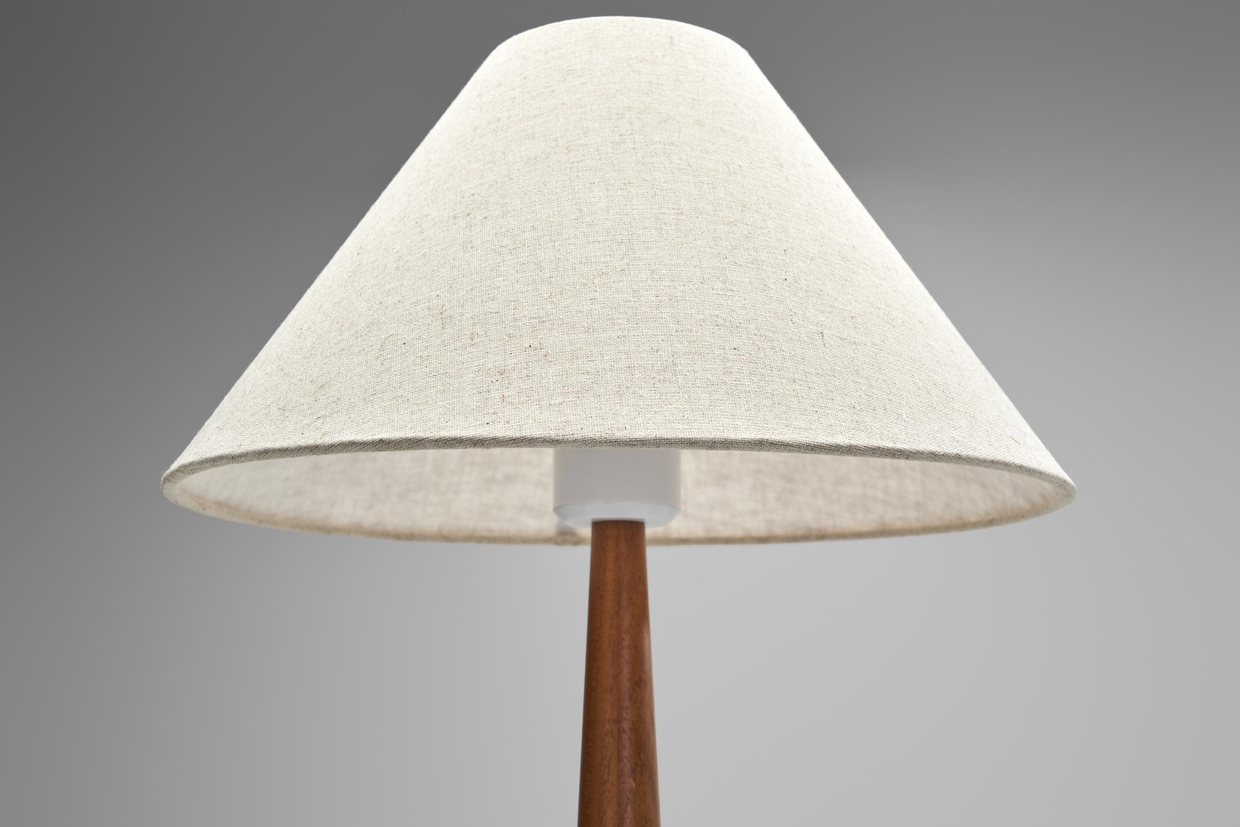 A Pair of Solid Wood Table Lamps by AB Stilarmatur Tranås, Sweden ca 1960s 2