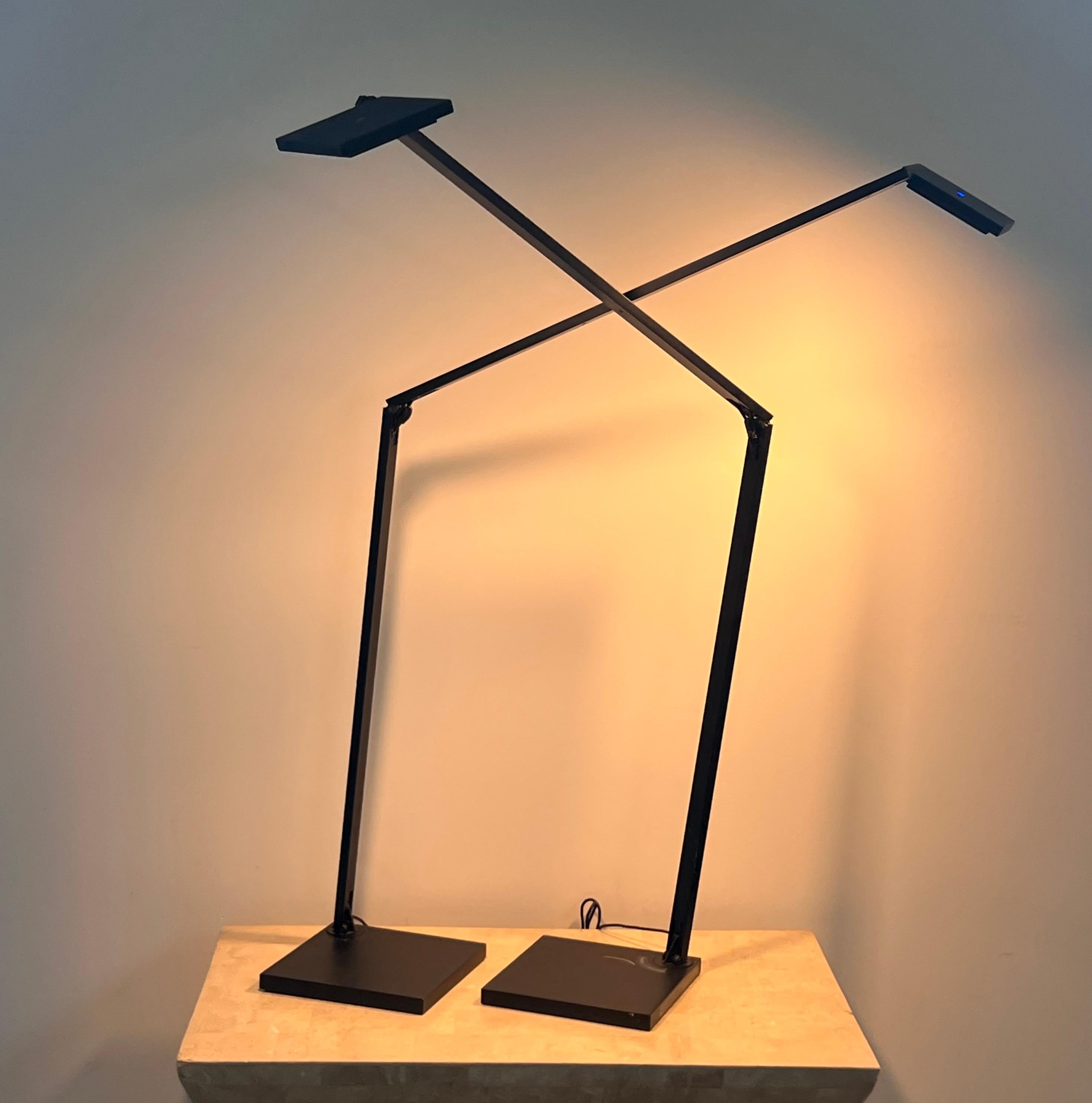 A pair of Sonneman Quattro task lamps, 21st century  4