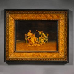 A Pair Of ‘Sorrento’ Stained Olive and Fruit Wood Pictures By Michele Grandville