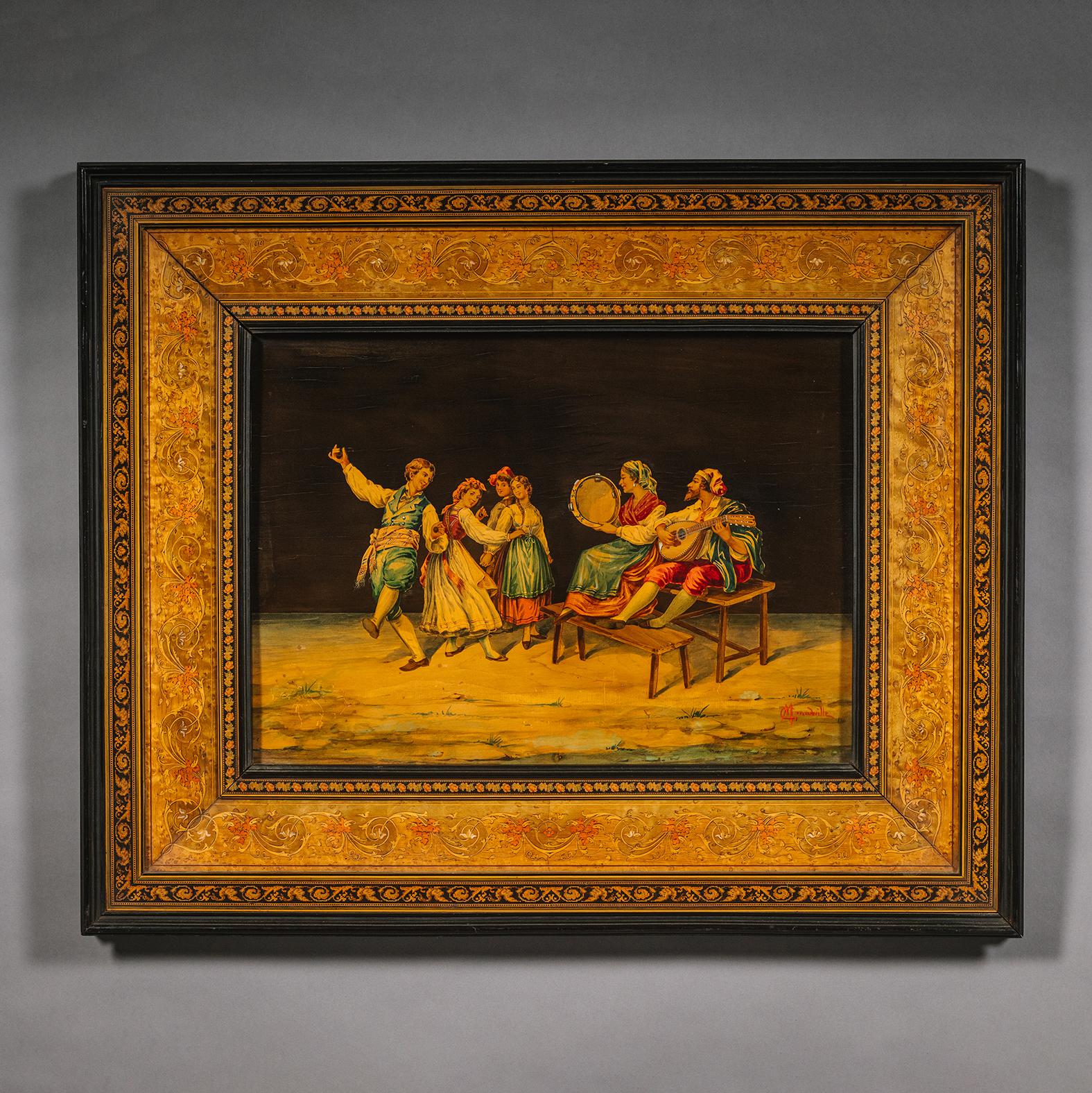 Pareja De Cuadros De Madera De Olivo Y Frutas 