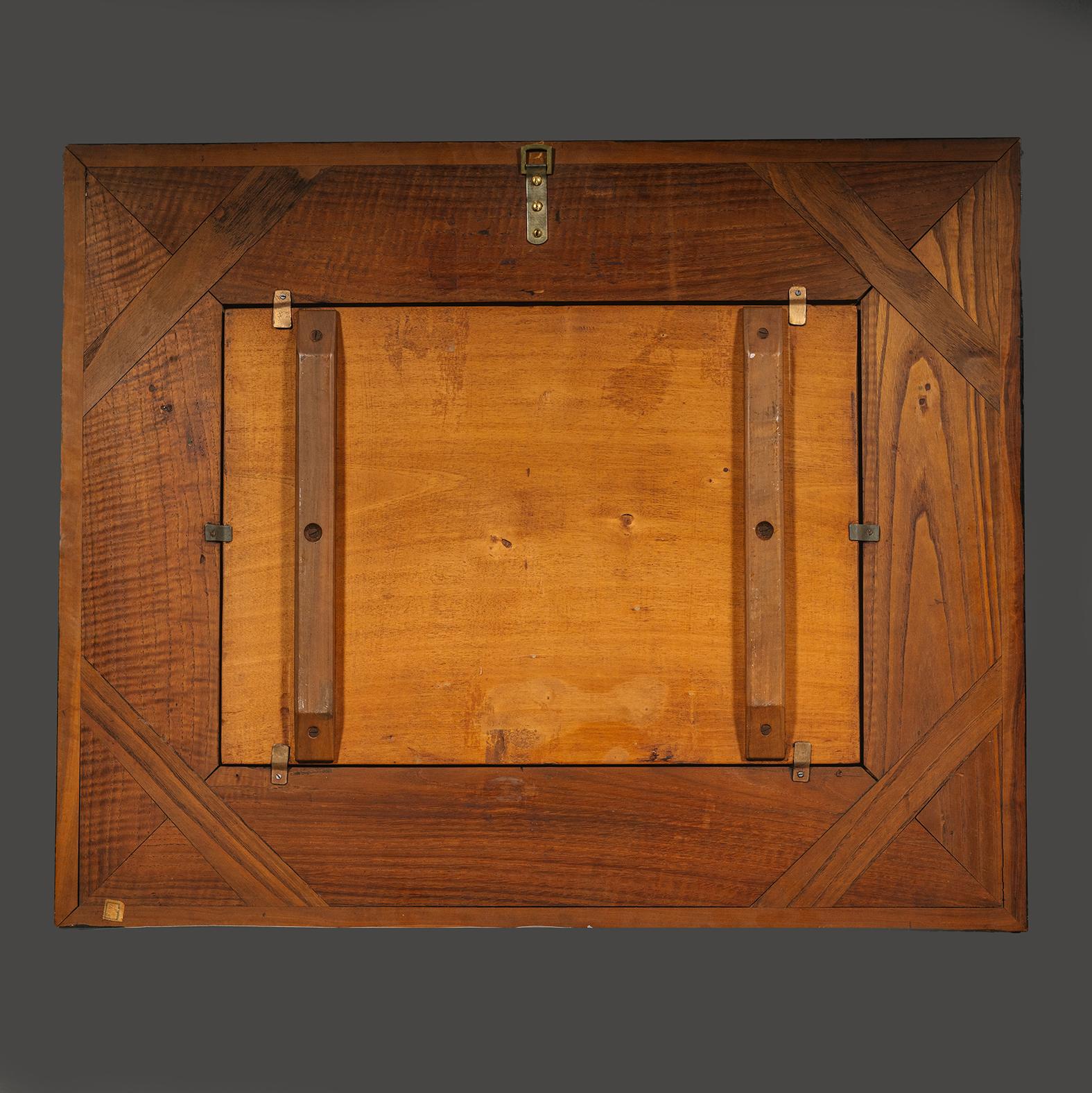 Pareja De Cuadros De Madera De Olivo Y Frutas 