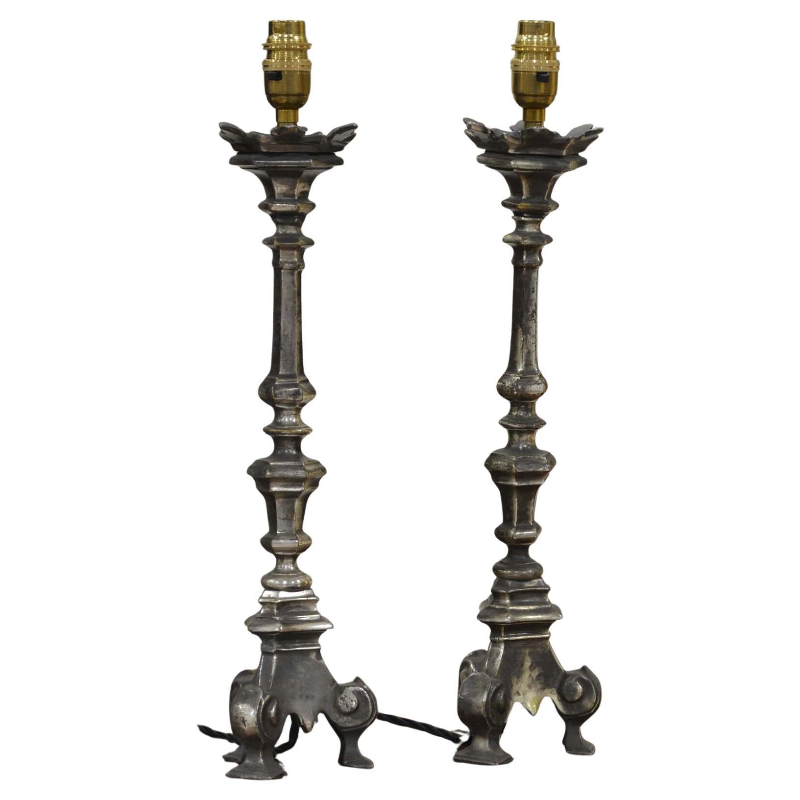 A pair of Spanish Baroque lamps
