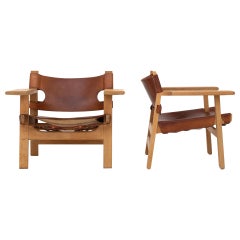 Pair of Spanish Chairs by Børge Mogensen
