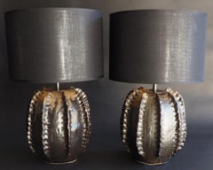 Paire de lampes en céramique "Spine" d'Anna Scholz