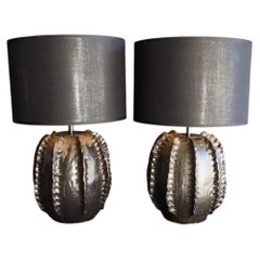 Paire de lampes en céramique "Spine" d'Anna Scholz