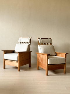A Pair of "Sportstuge" chairs in style of Axel Einar Hjorth, Sweden c. 1940s