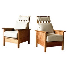 A Pair of "Sportstuge" chairs in style of Axel Einar Hjorth, Sweden c. 1940s