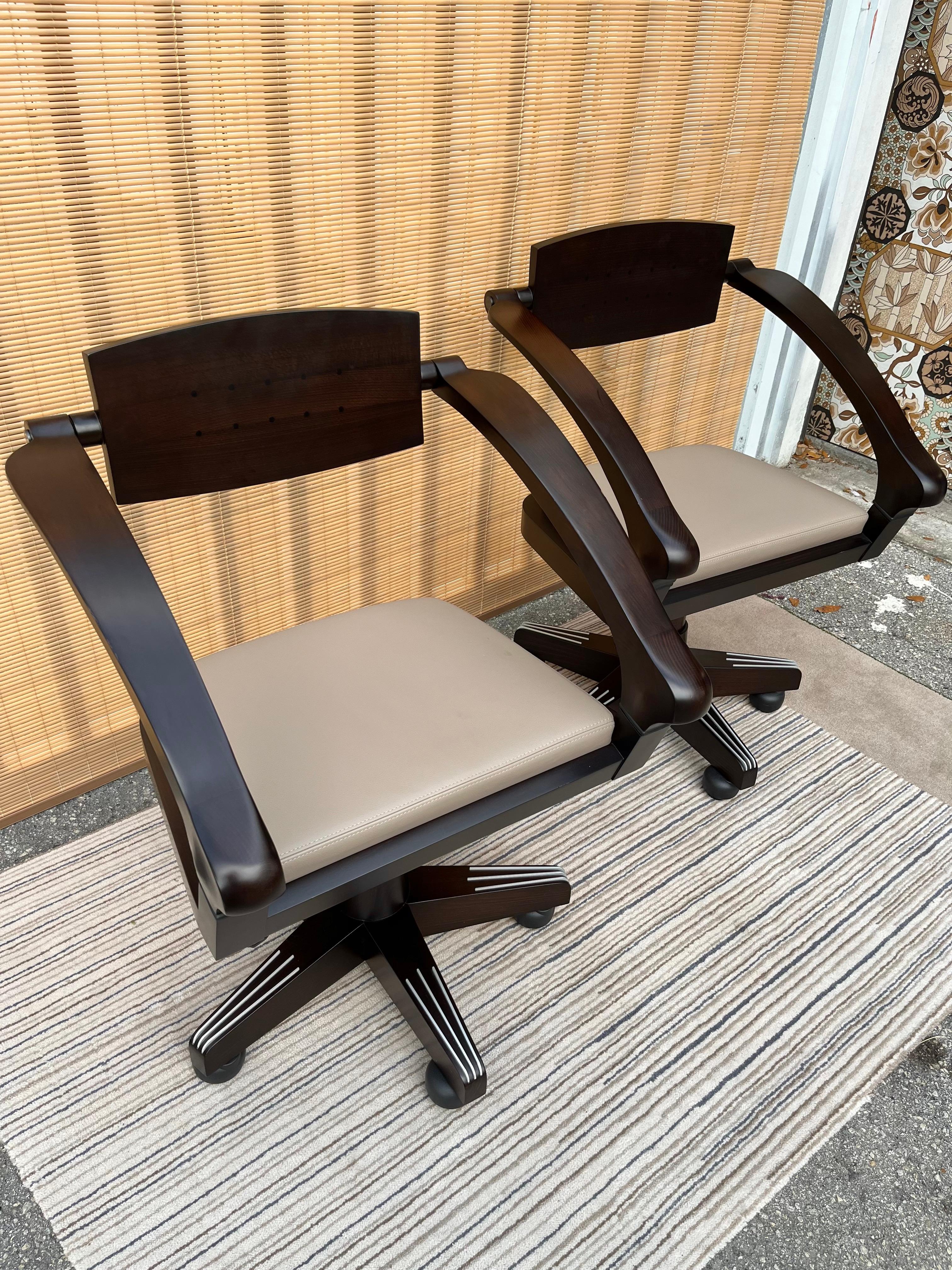 Tissu Paire de fauteuils pivotants Spring de Massimo Scolari pour Giorgetti, Italie en vente