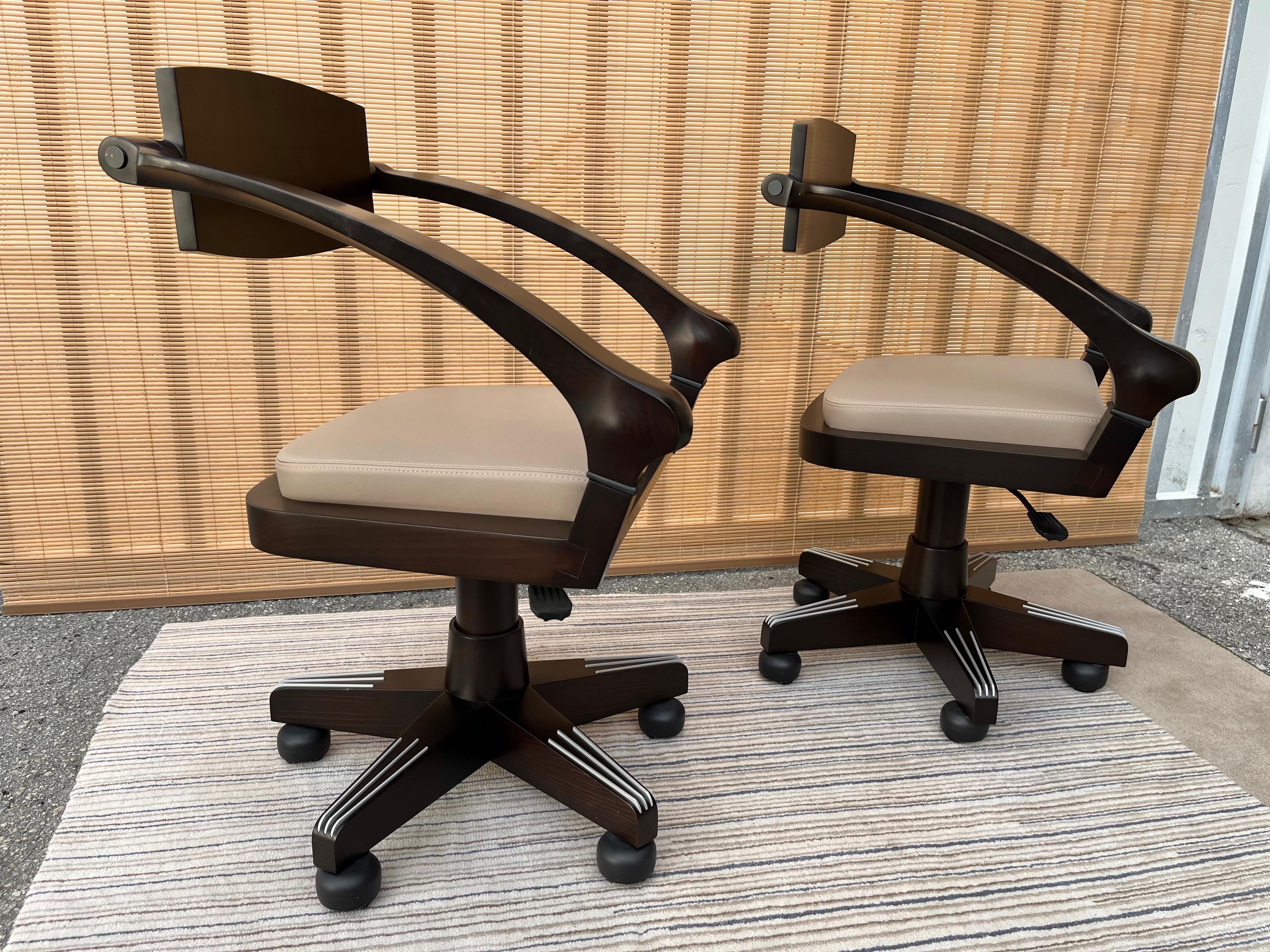 Paire de fauteuils pivotants Spring de Massimo Scolari pour Giorgetti, Italie en vente 1