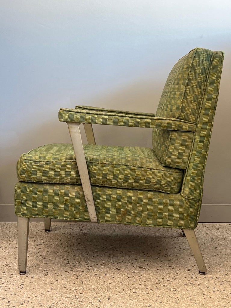 Pair of SS United States First Class Cabin Upholstered Arm Chairs For