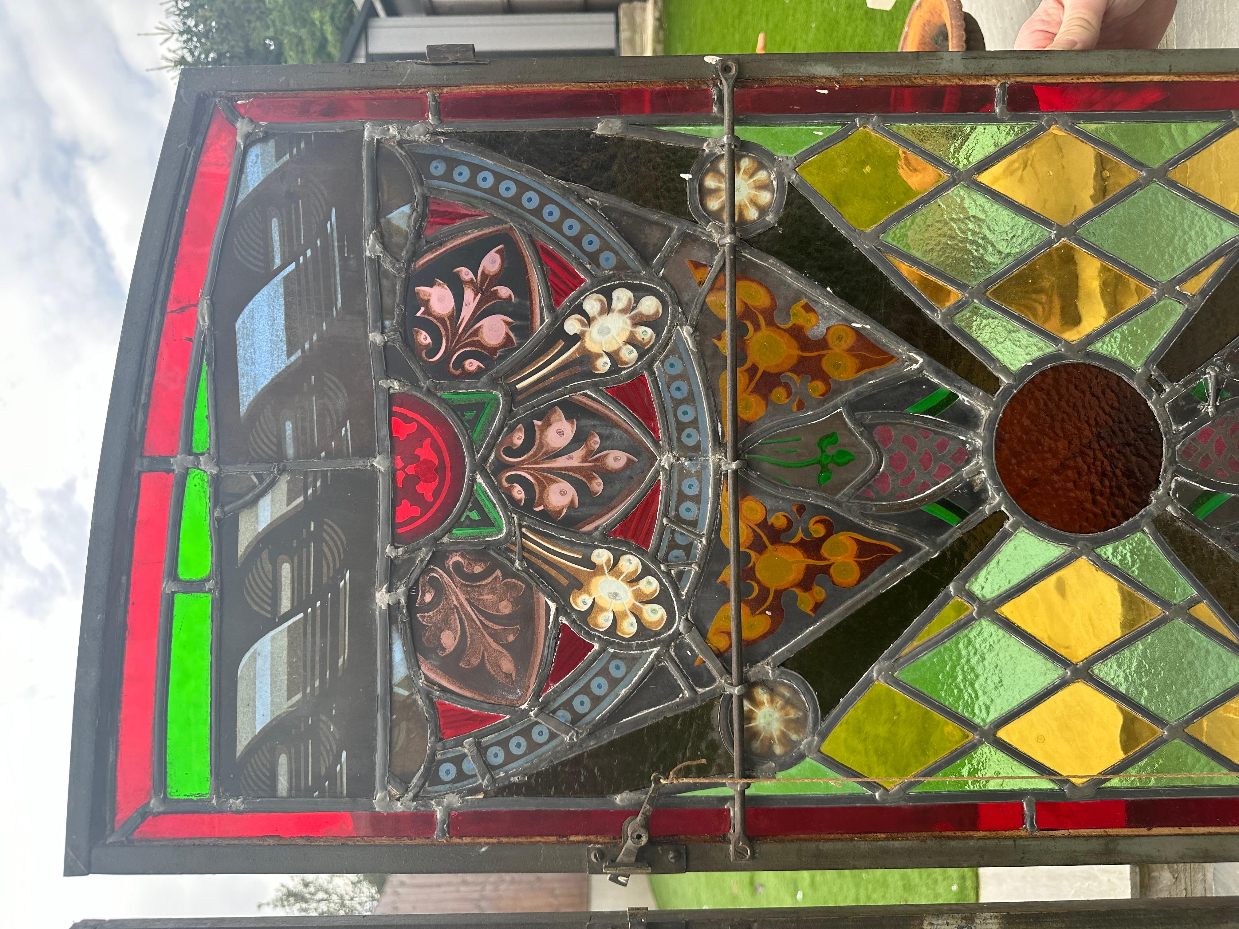 A pair of stain glass doors  For Sale 5