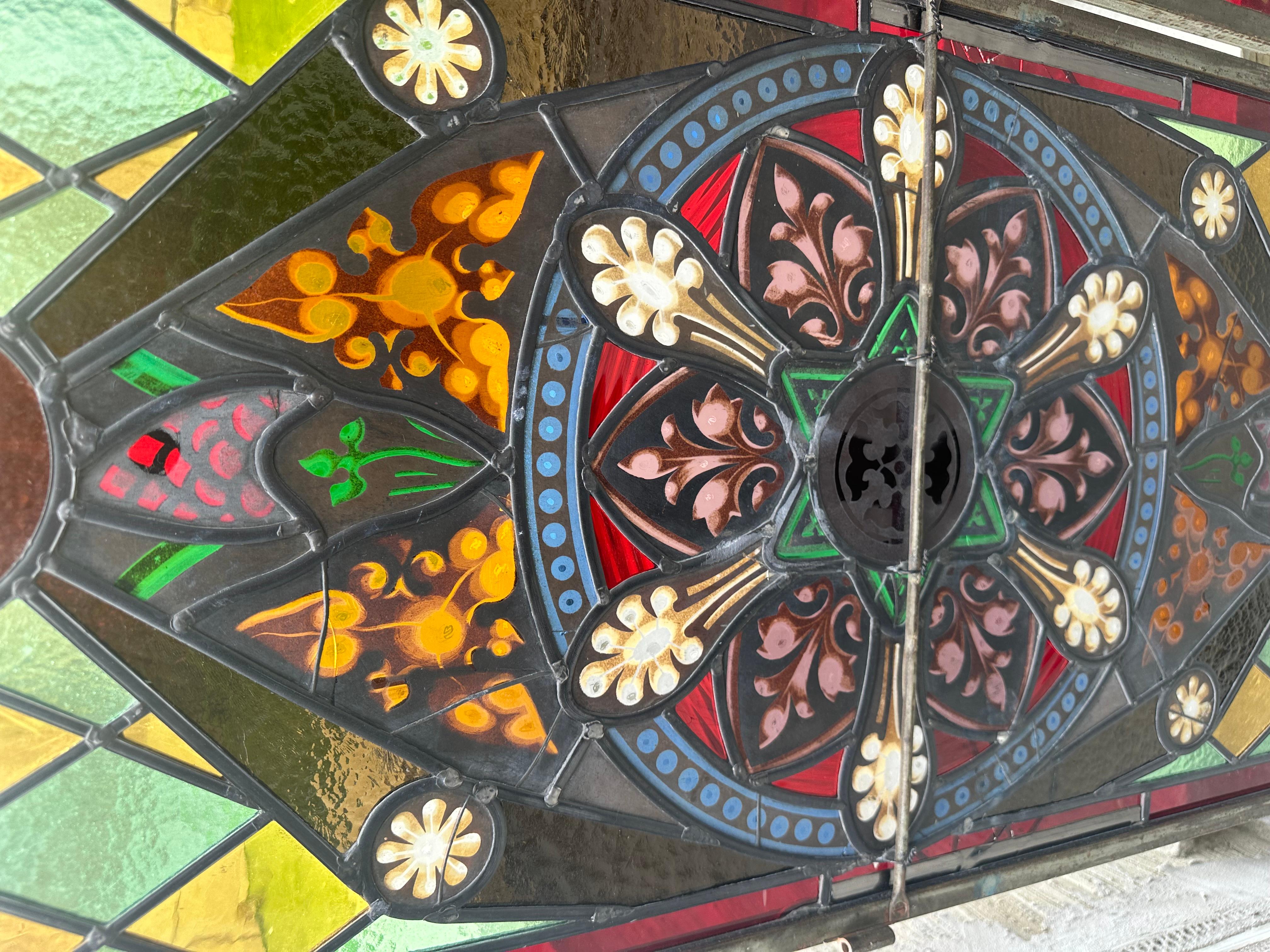 A pair of stain glass doors  For Sale 2