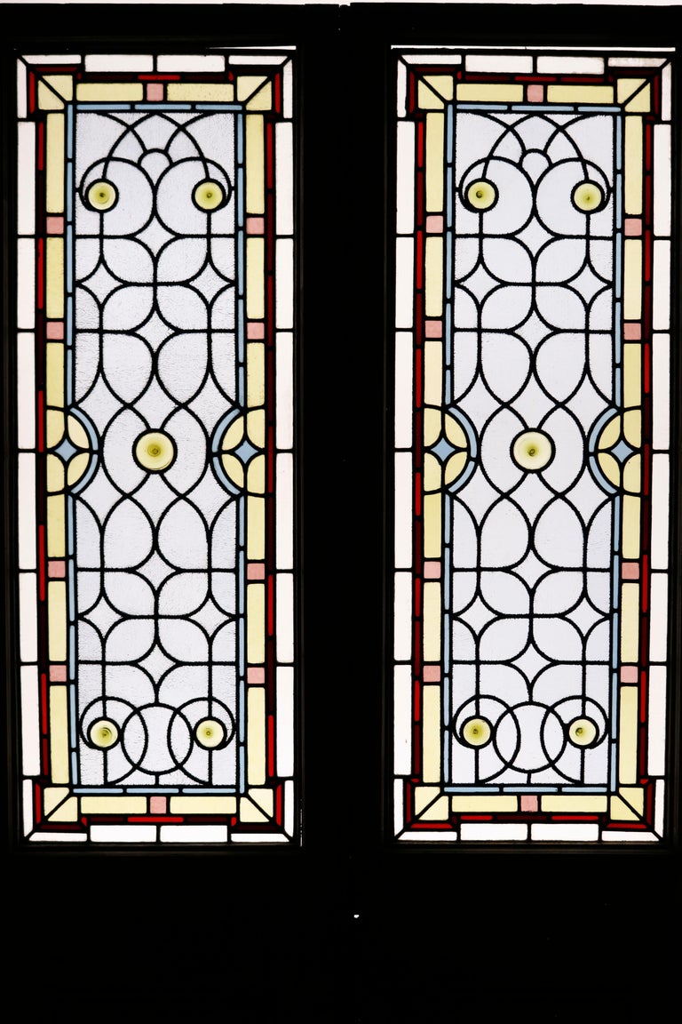 Pair of Stained Glass Antique Doors For Sale at 1stDibs | antique ...