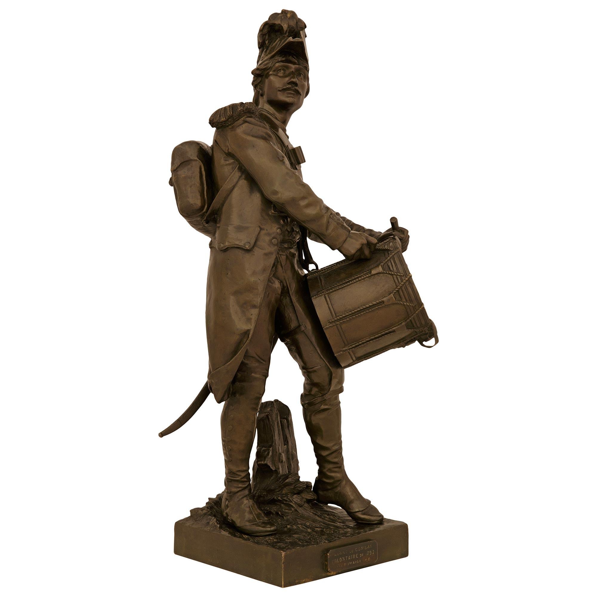 French A Pair of statues named Avant Le Combat and Apres Le Combat, signed by Dumaige For Sale