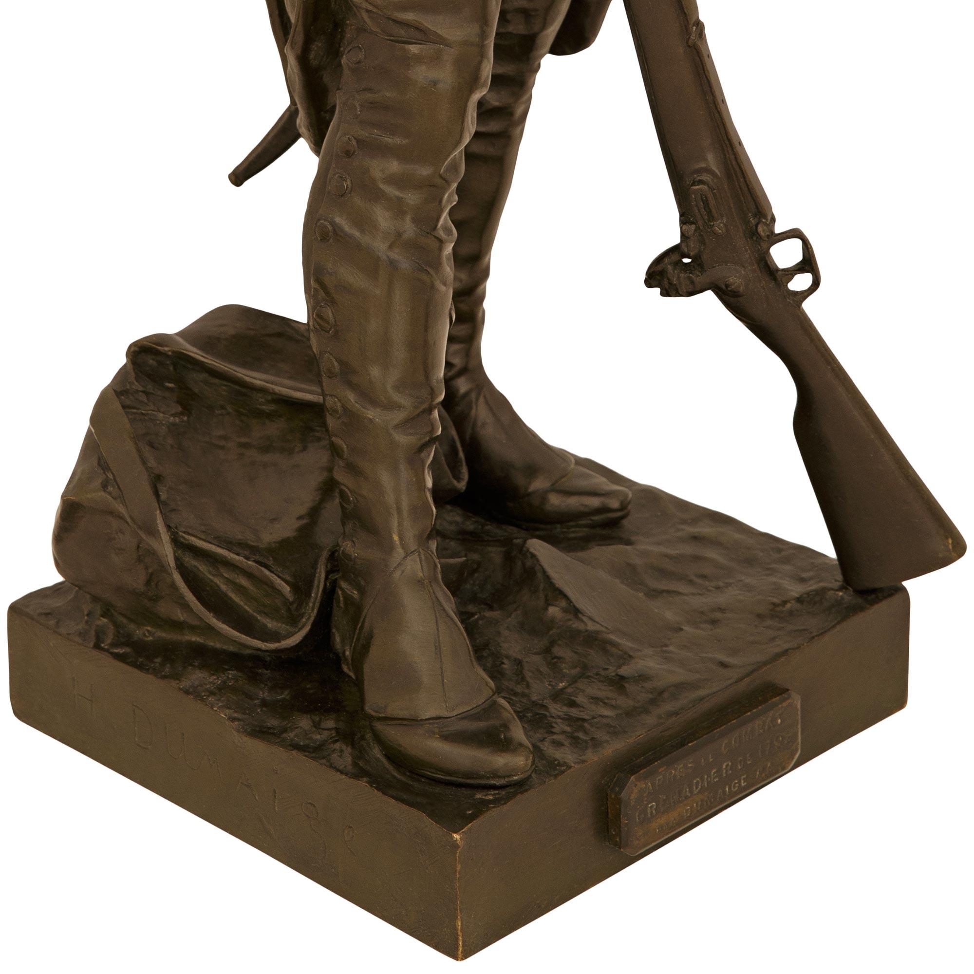 A Pair of statues named Avant Le Combat and Apres Le Combat, signed by Dumaige For Sale 1