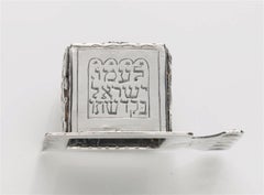 A Pair Of Sterling Silver Tefillin Covers, Ilya Schor, New York, Circa 1955