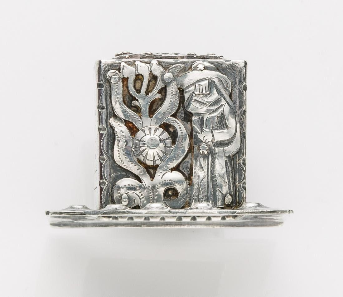 Coppia di copri tefillin in argento, Ilya Schor, New York, Circa 1955 in vendita 3