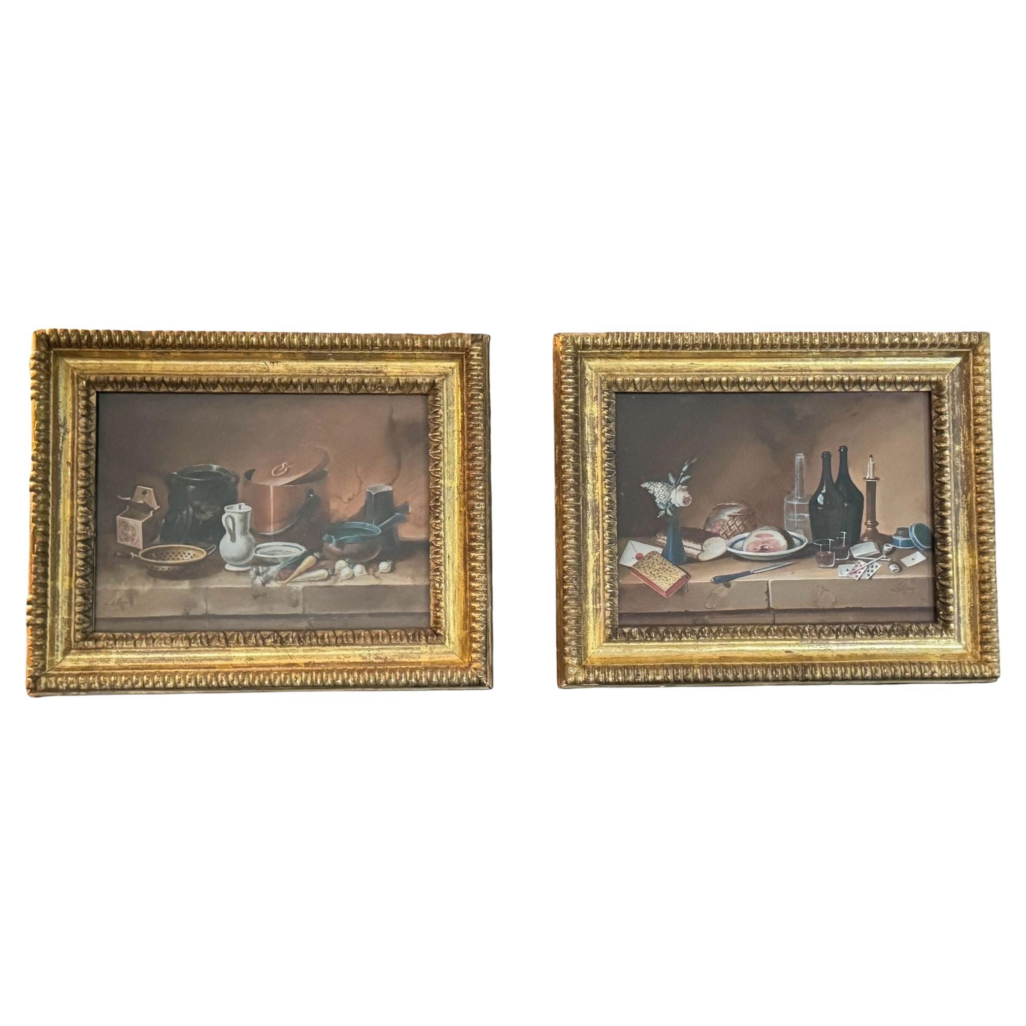A pair of Still Lives, signed Lelong, early 19th Century