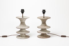 Pareja de lámparas de sobremesa de gres de Mart Schrijvers, 2023