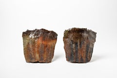 Pair of Stoneware Wall Sconces by Claude Gaget to La Borne, circa 1980-1990