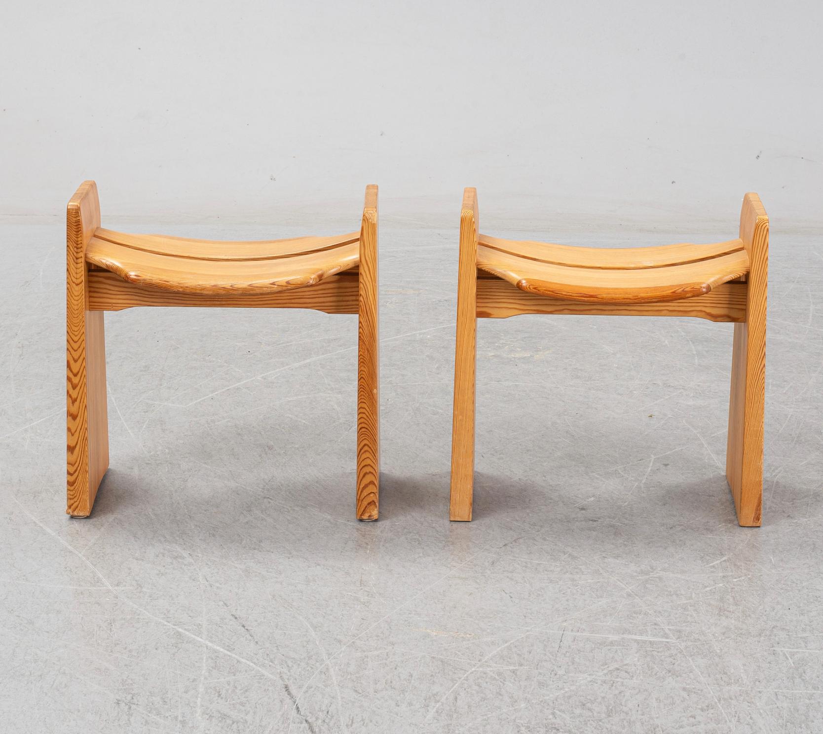 Swedish Pair of Stools by Gilbert Marklund For Sale