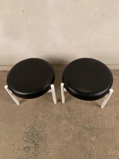 Pair of Stools, Designed by Hugo Frandsen, Spottrup, Denmark, 1960s