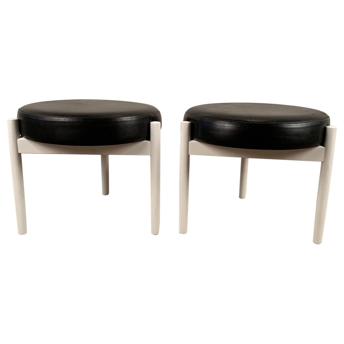 Pair of Stools, Designed by Hugo Frandsen, Spottrup, Denmark, 1960s For Sale