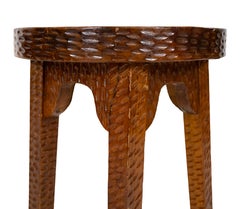 A Pair of Stools with the City Crest of Azul, Argentina