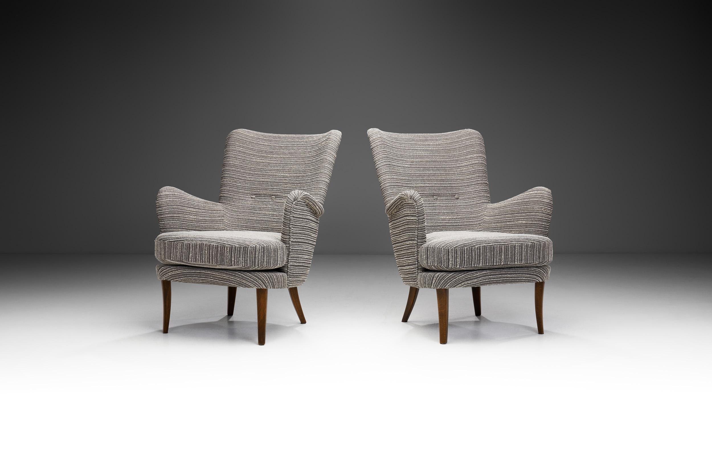 Mid-Century Modern Paire de fauteuils 