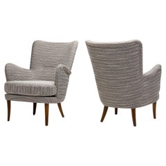 Retro A Pair of "Stora Furulid” Armchairs by Carl Malmsten, Sweden 1950s