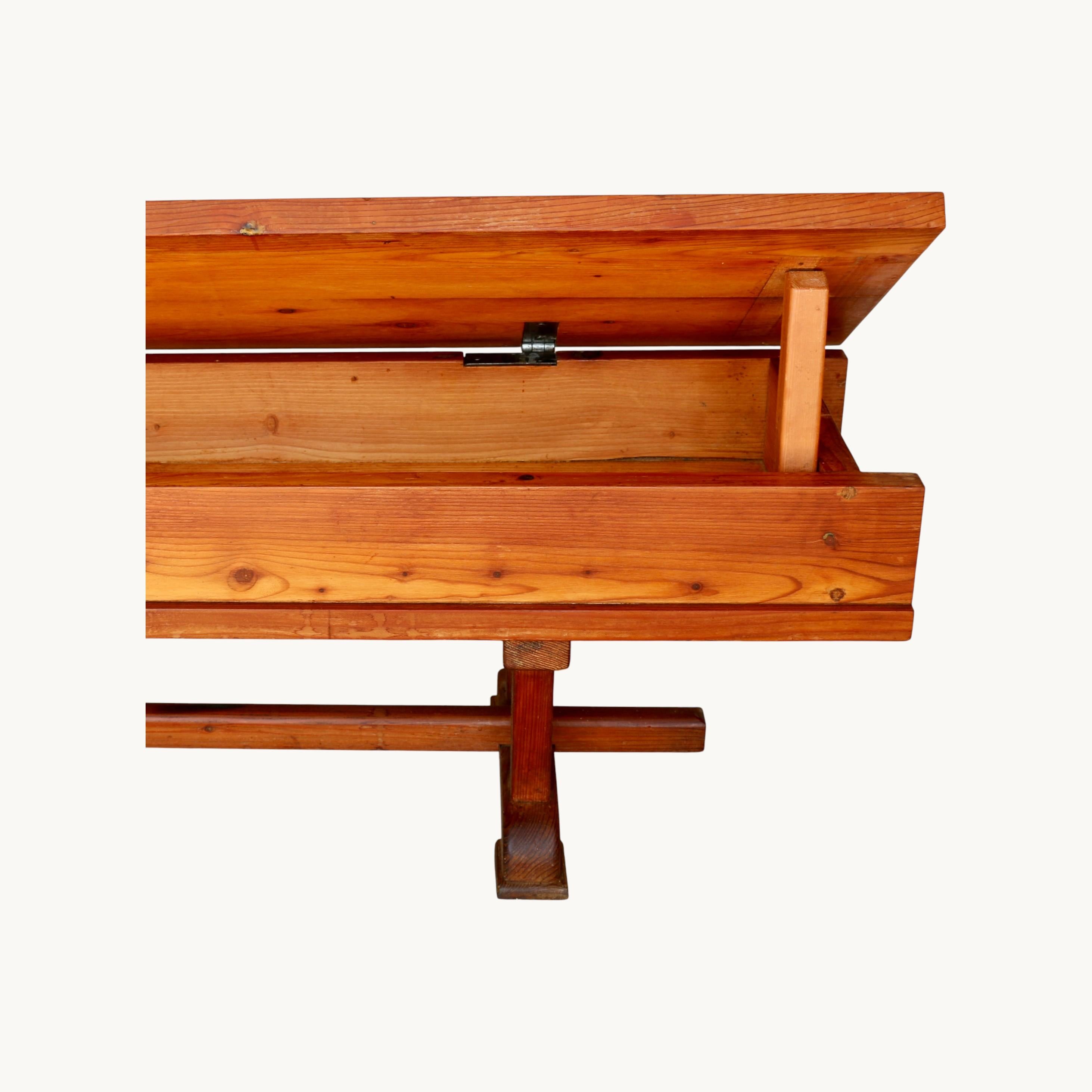 Paire de bancs de rangement, France, années 1940 Bon état - En vente à VILLERS-SUR-MER, FR