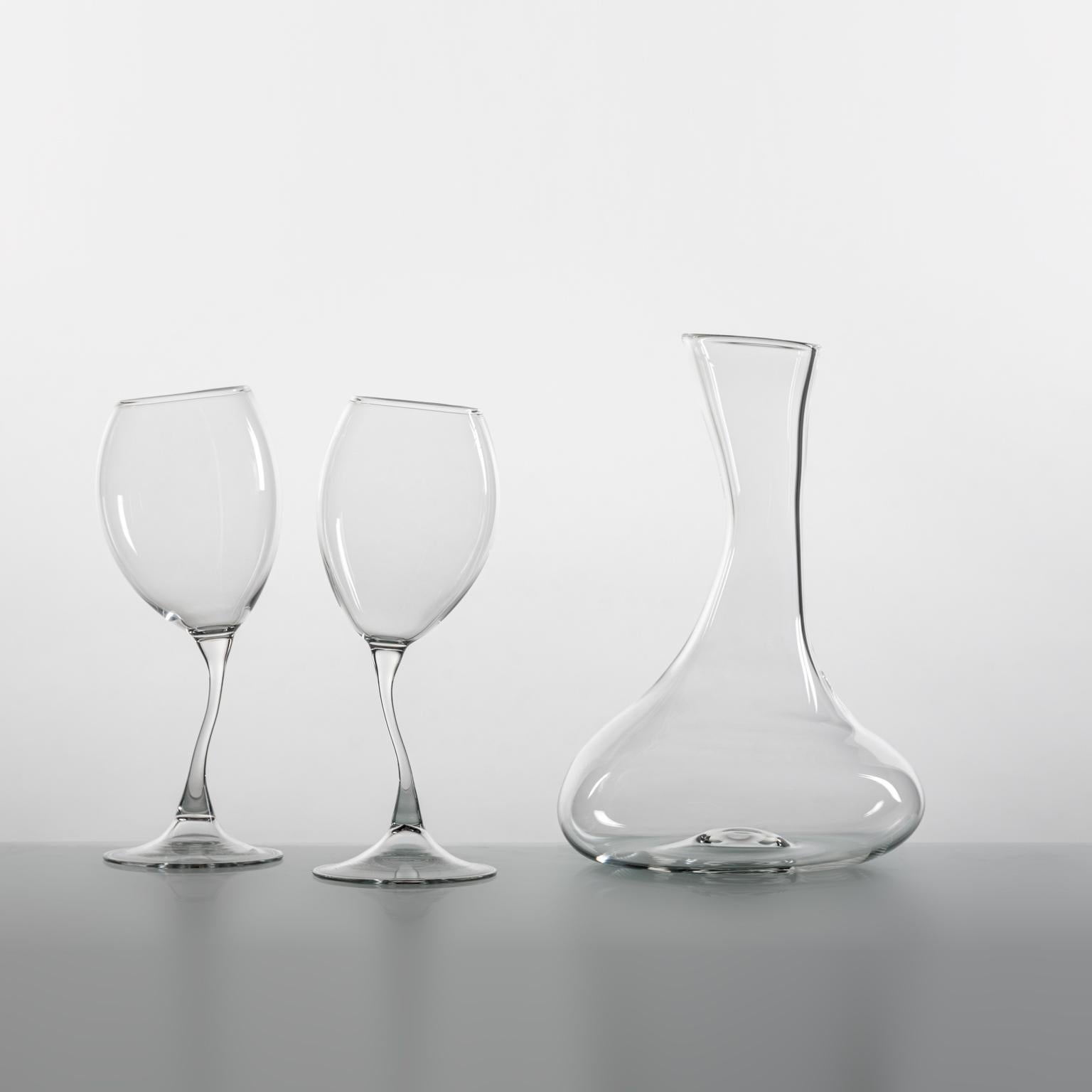 Contemporary Hand Blown Storti Wine Glasses by Simone Crestani 4