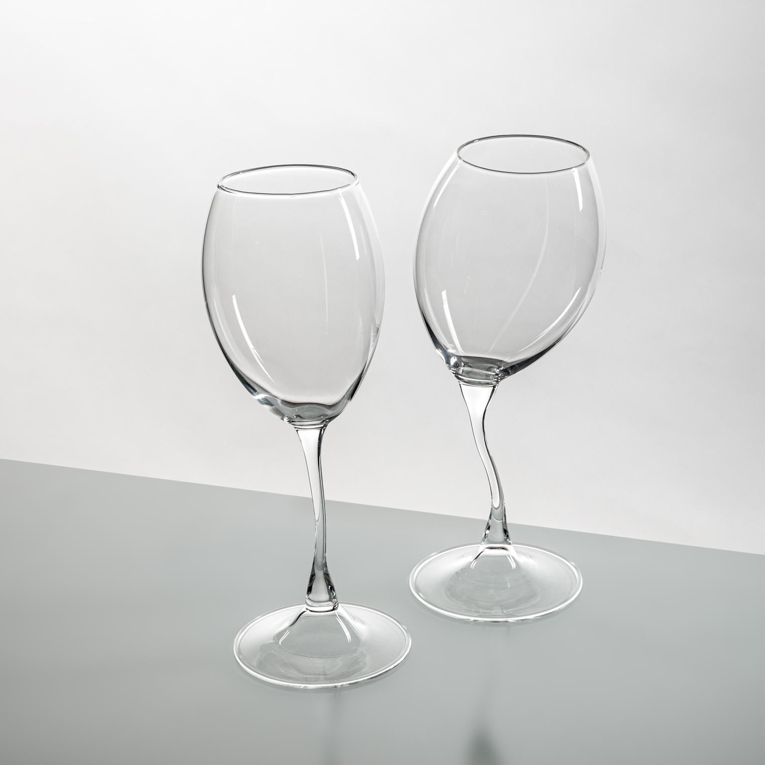 Other Contemporary Hand Blown Storti Wine Glasses by Simone Crestani